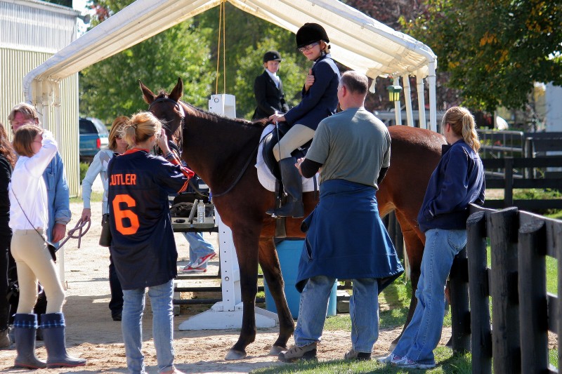 Thumbs Up! A Proud Foal at Silverwood Farm's Dressage Show, October 2, 2011